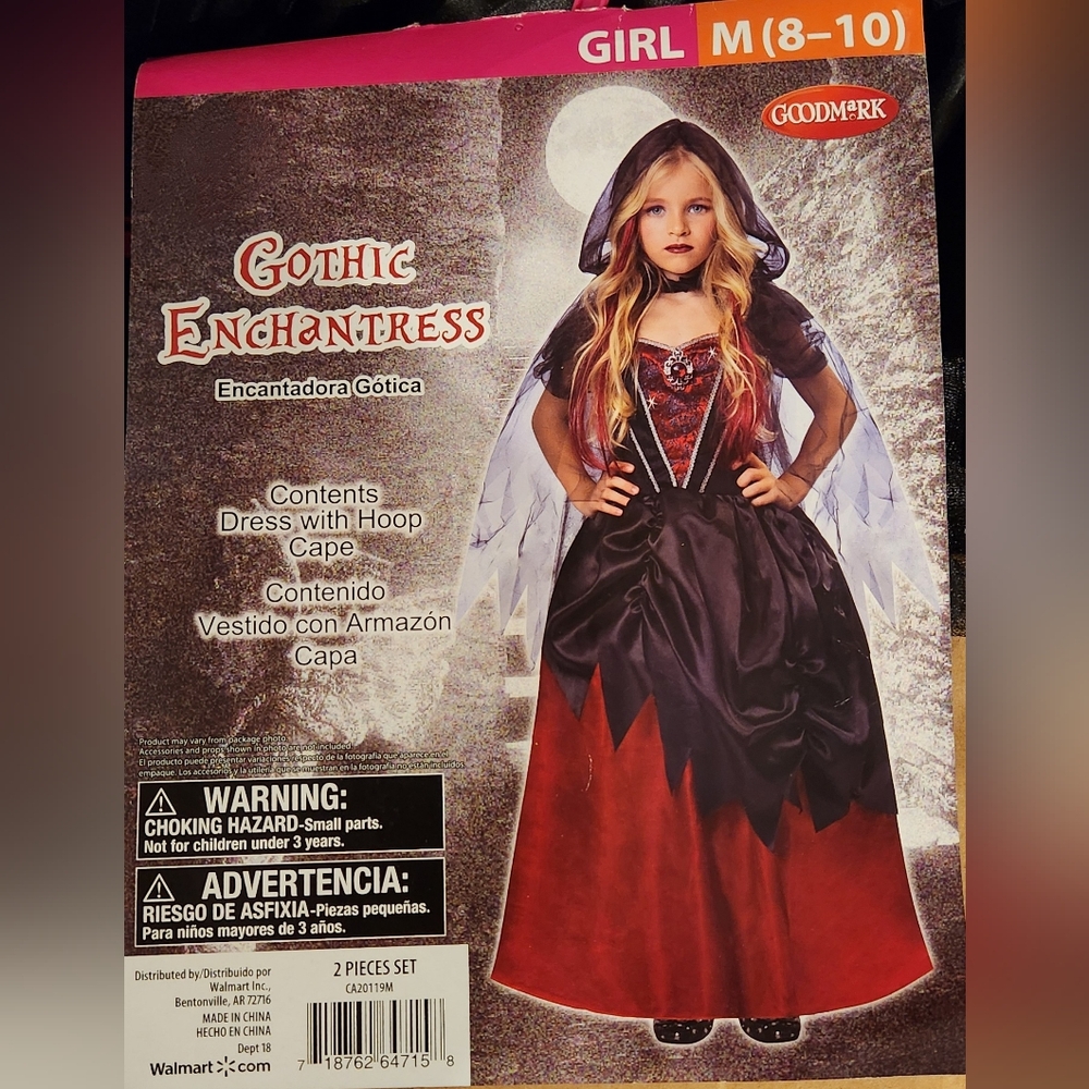 NWT Girls Gothic Enchantress- Size: Med (8-10)
